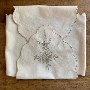 Vintage Linen Bread Basket Cover